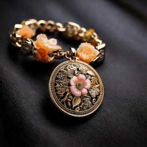 Floral Locket Bracelet
